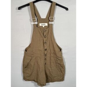 Indigo Rein Olive-Tan Button Front Romper